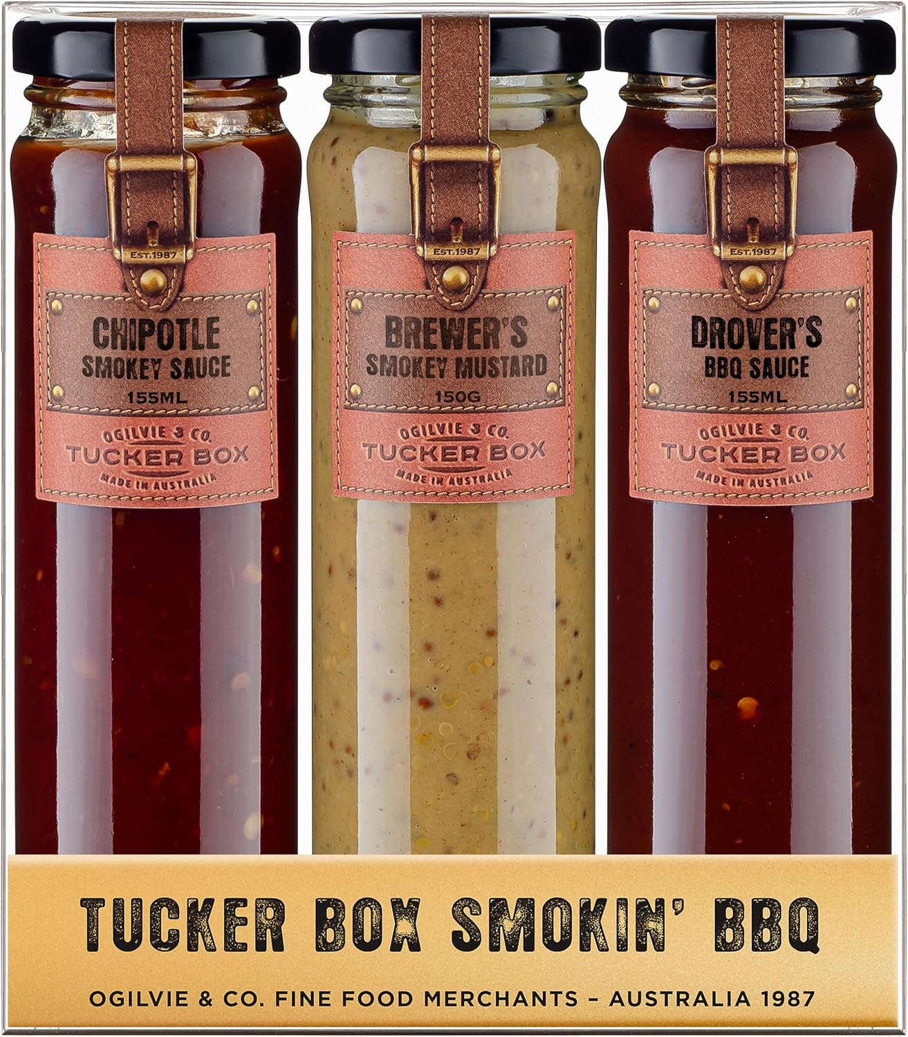 Ogilvie & Co Tucker Box Smokin BBQ Tall Trio Gift Pack