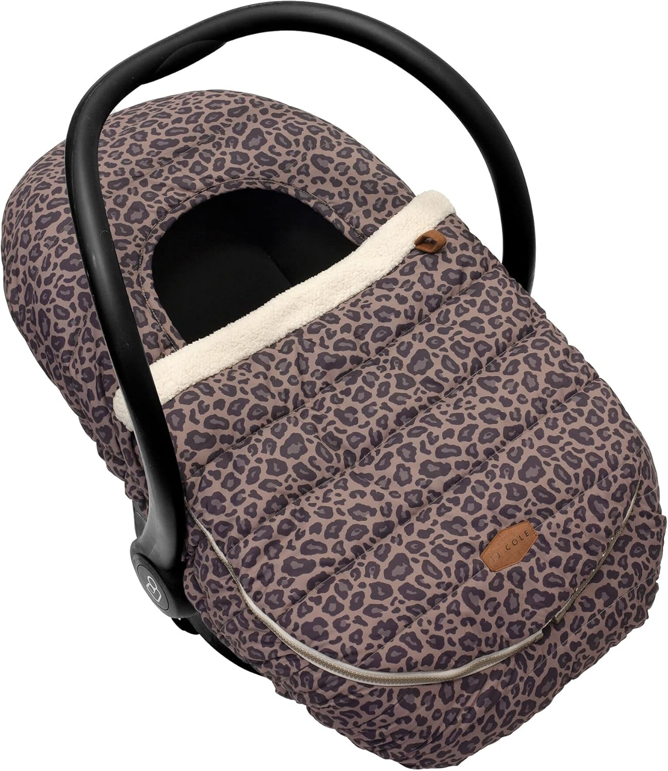 JJ Cole Winter Baby Car Seat Cover - Winter Car Seat Cover for Baby Seat or Stroller - Infant Car Seat Covers with Warm Sherpa Lining - Blush Pink