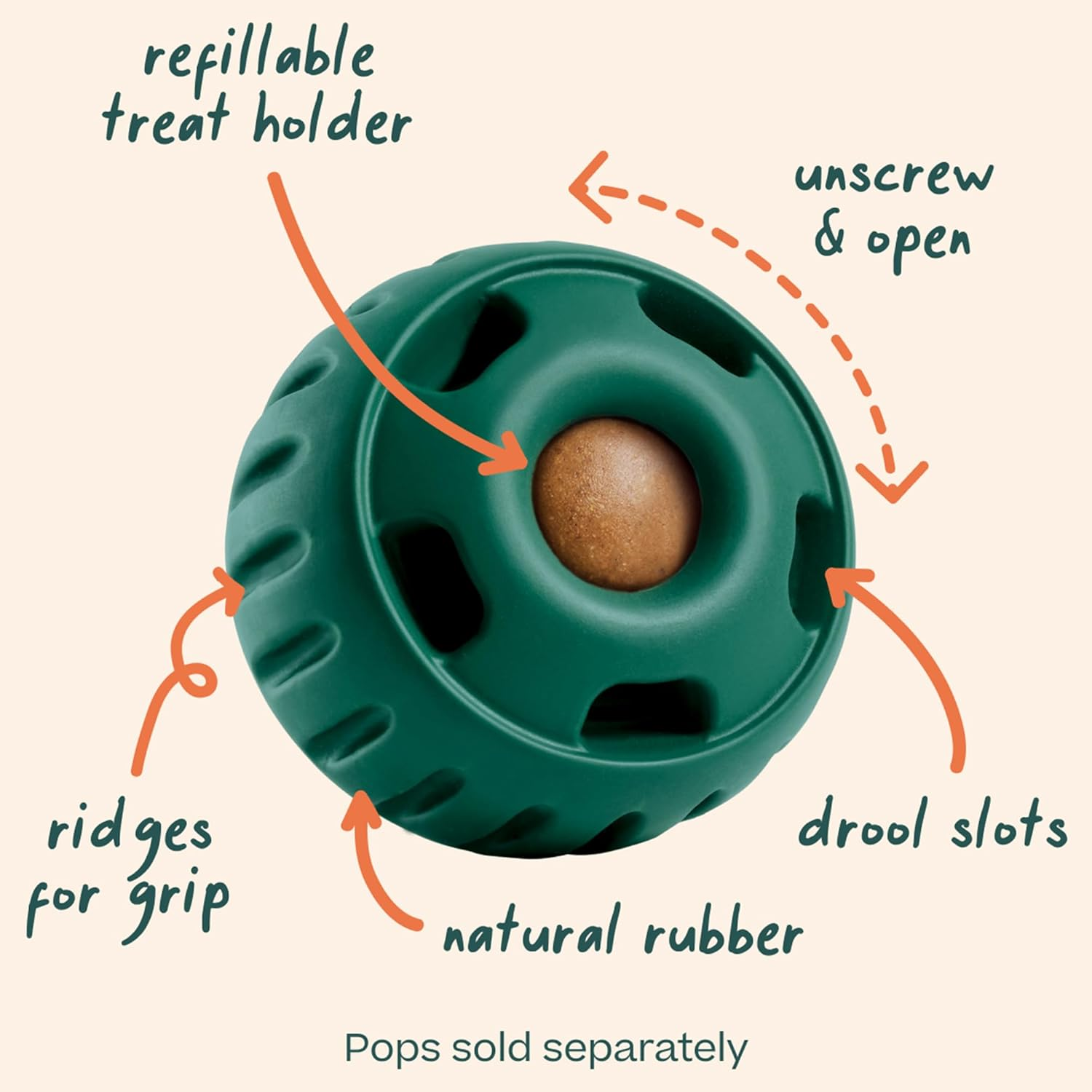 WOOF Pupsicle, Large 25-75 Lbs Long-Lasting Dog Toy to Keep Your Pup Distracted, Safe for Dogs, Easy to Clean, Fillable Dog Toys image number 2