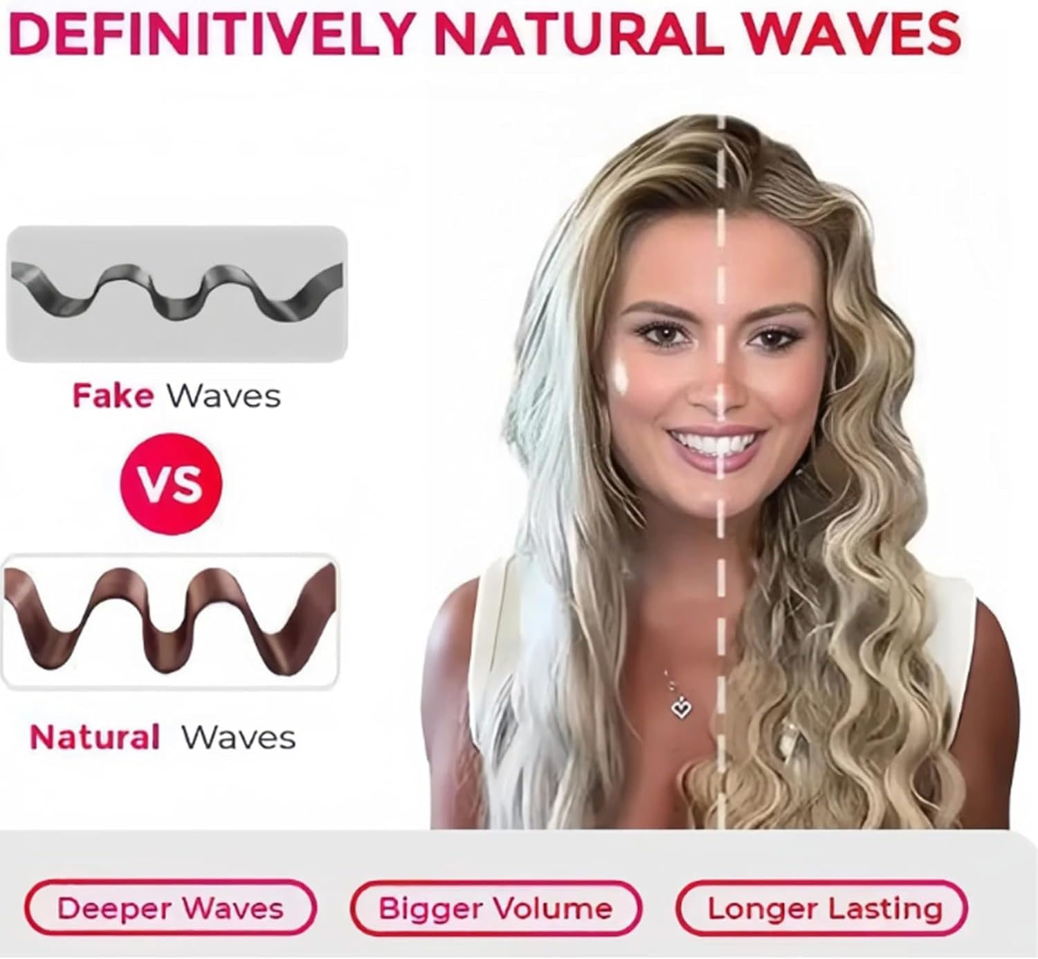 Homessencials Hair Styling Tool with Negative Ionic Technology, French Curls Iron, Adjustable Temperatures, 4 Gears Double-Sided Heating, Quickly Creating Smooth Waves (Purple) image number 5