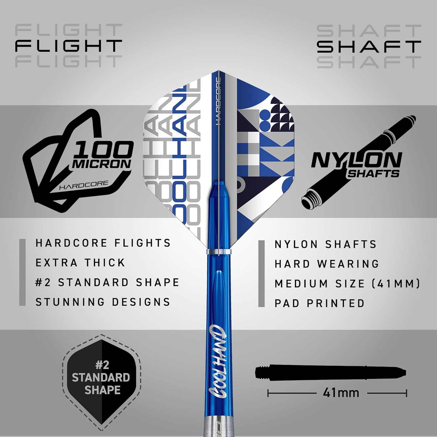 RED DRAGON Game on Professional Player Series Steeltip Darts Set with Dart Flights and Dart Shafts (Stems) image number 3