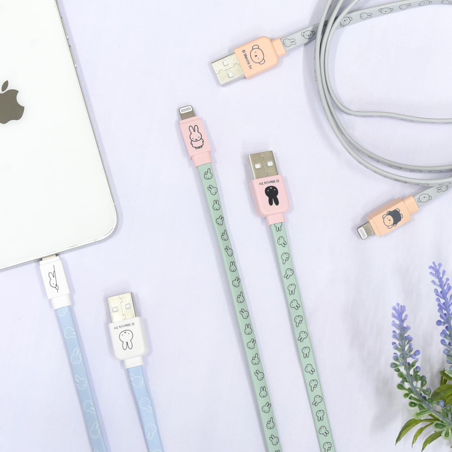 Gourmandies Miffy Lightning Sync & Charge Cable Miffy MF-387B image number 6