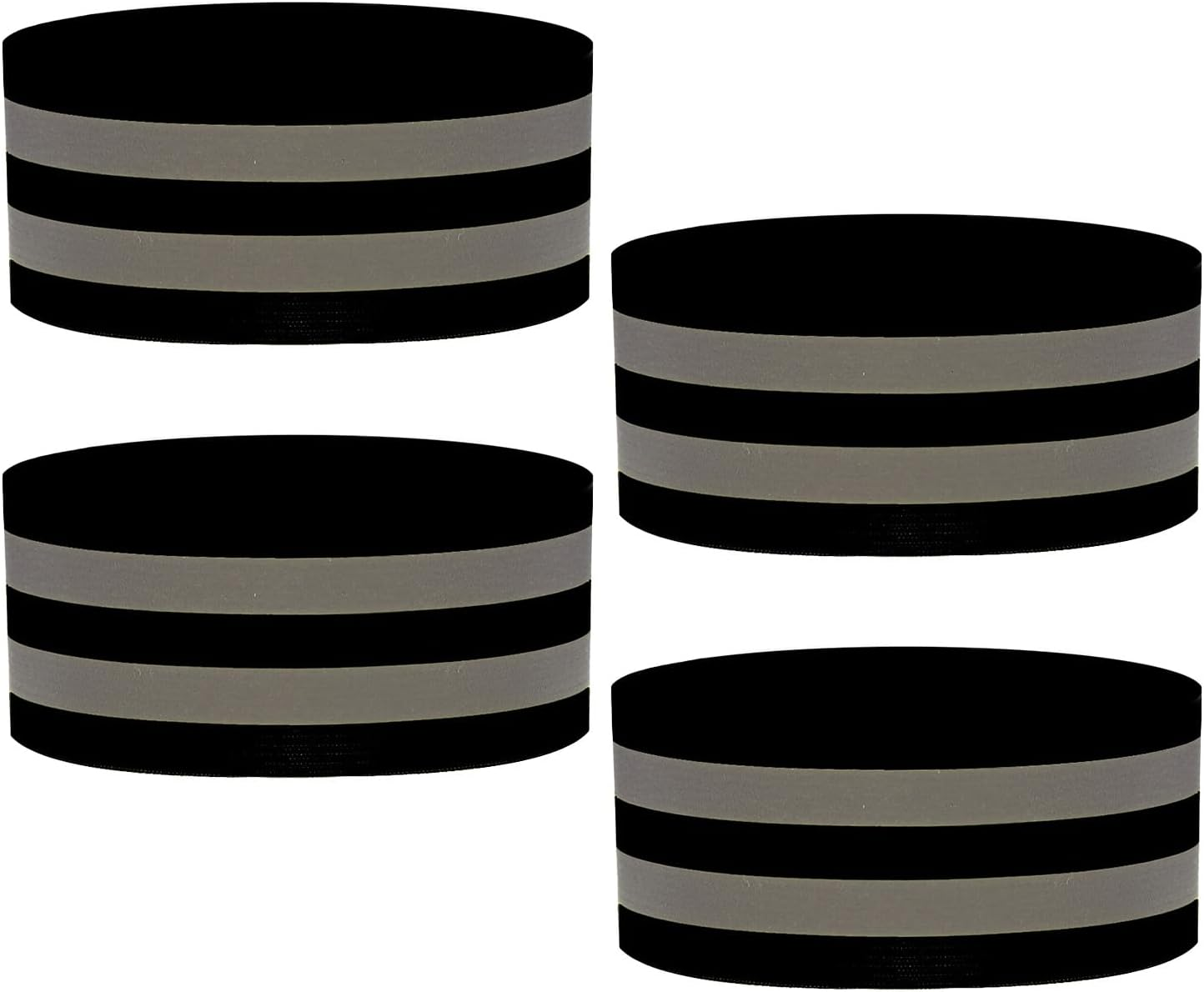 YMWALK 4PCS Hi Vis Reflective Armbands Reflective Strips,High Visibility Safety Reflective Running Gear,Reflective Wristbands for Jogging Running Walking Cycling Outdoor for Adults Children