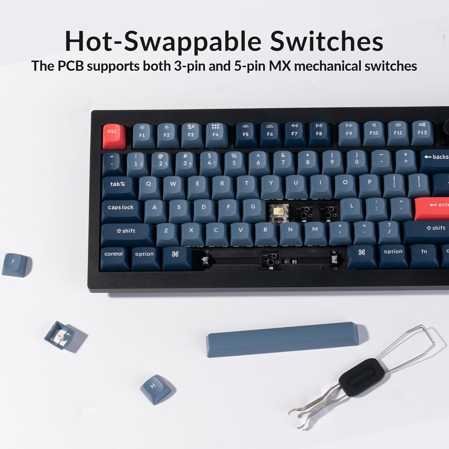 Keychron V3 Max TKL Wireless Mechanical Keyboard, QMK/VIA RGB Bluetooth/2.4 Ghz/Wired, 87 Keys Hot-Swappable with Gateron Banana Switch, Compatible with Mac Windows Linux image number 5