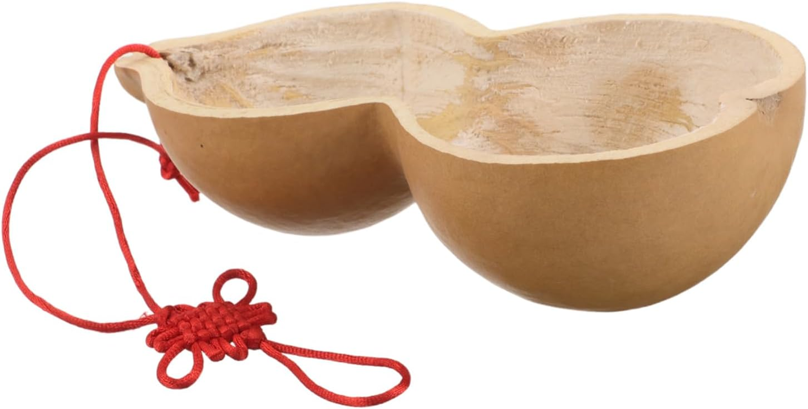 COOLHIYA Natural Gourd Water Scoop Half Gourd Ladle for Bathroom Hair Washing and Kitchen Gardening Water Dipper image number 3