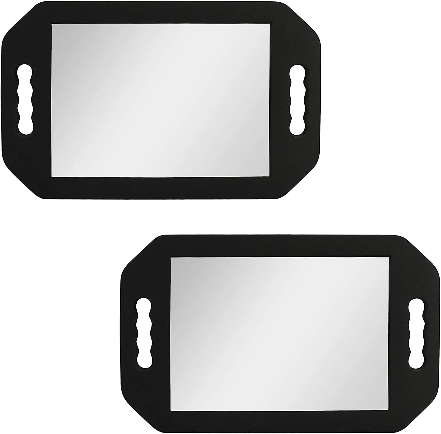 HREW Handle Mirror &ndash; Large Hand Mirror with Double Handle - Rectangular Hand Held Mirror with Handle - Lightweight Hair Salon Equipment Hairstylist and Barber Accessories (Double Rectangle) image number 5