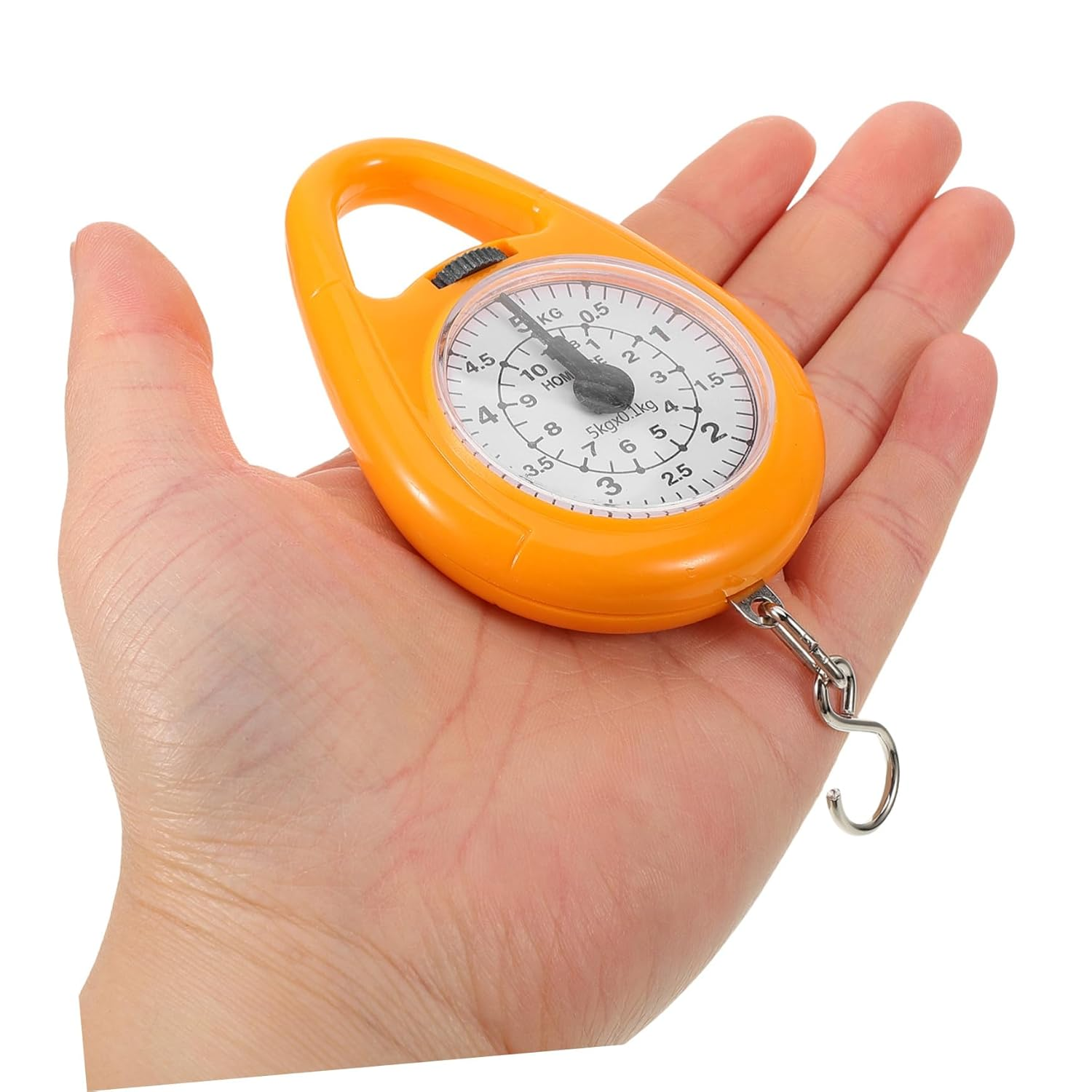 TIDTALEO Mechanical Spring Luggage Scale Portable Hanging Handheld Weight Scale with Hook Orange Mini for Suitcase and Outdoor Weighing