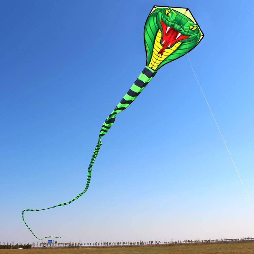 Touch the Sky 8 Metres Long Snake Kite for Children and Adults, Easy to Fly, Unique Structure Design, Excellent Outdoor Games and Activity Toys. Suitable for Beginners.