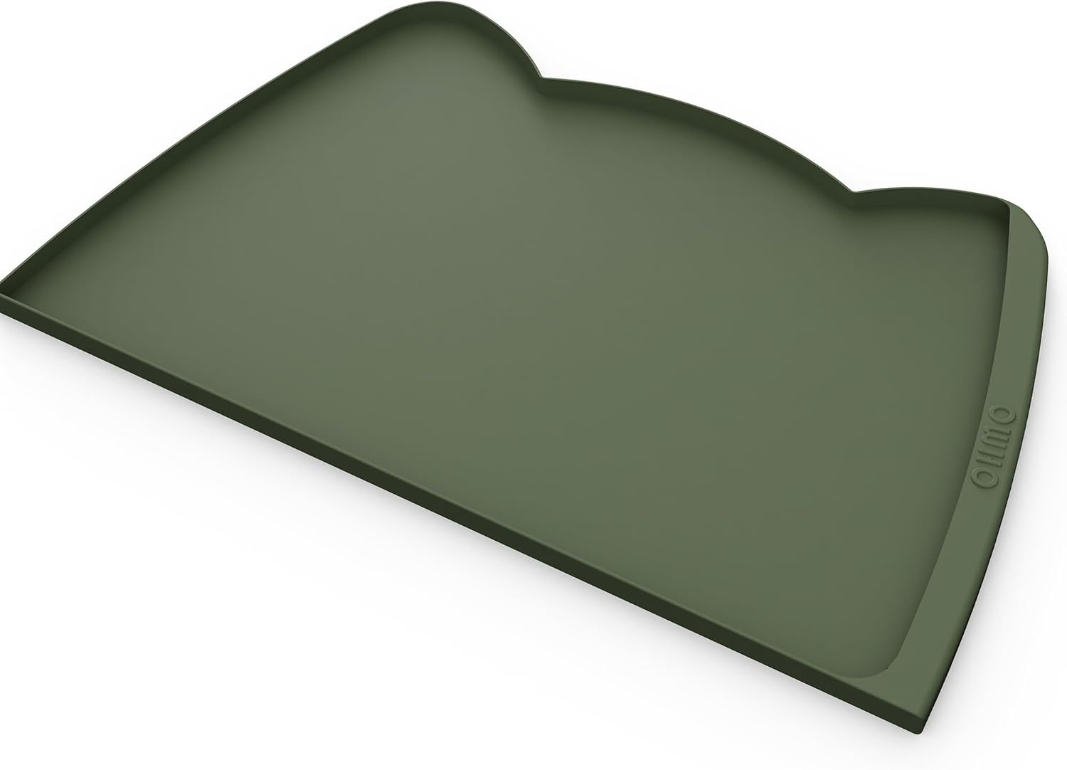 OHMO Cat Food Mat, Silicone Waterproof Dog Food Mat, Non-Skid Spill Proof Pet Feeding Mat for Food and Water, Easy to Clean Dog Placemat(Coral, 46 * 25Cm)