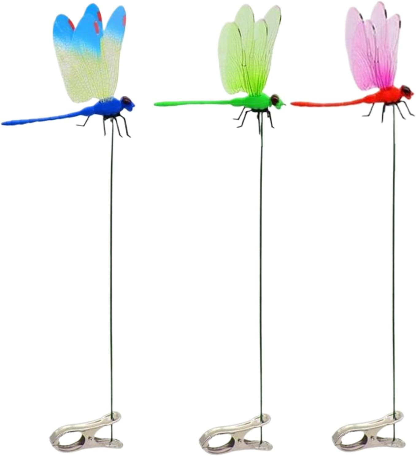 Dragon Fly Garden Decoration - Garden Stakes Fake Dragonfly Ornaments | Exquisite Planter Ornaments Decor Supplies for Farm Pathway Driveway Accessories image number 5