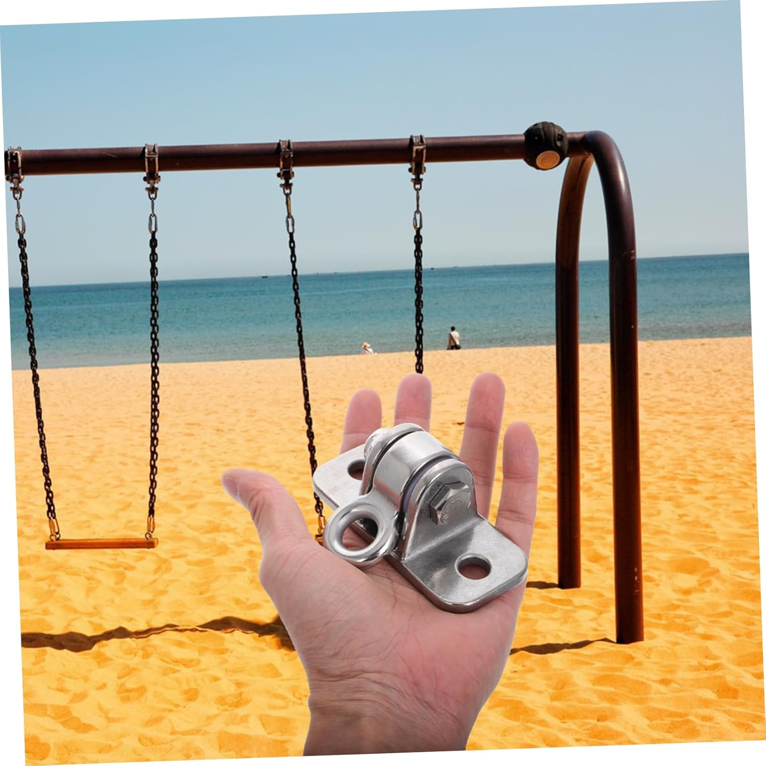 ADOCARN Heavy Duty Metal Ceiling Mount Swing Hanger Rotating Swivel Hook for Hammock Chairs, Porch Swings, and Punching Bags, Ceiling Mount Hardware for Secure Hanging image number 1