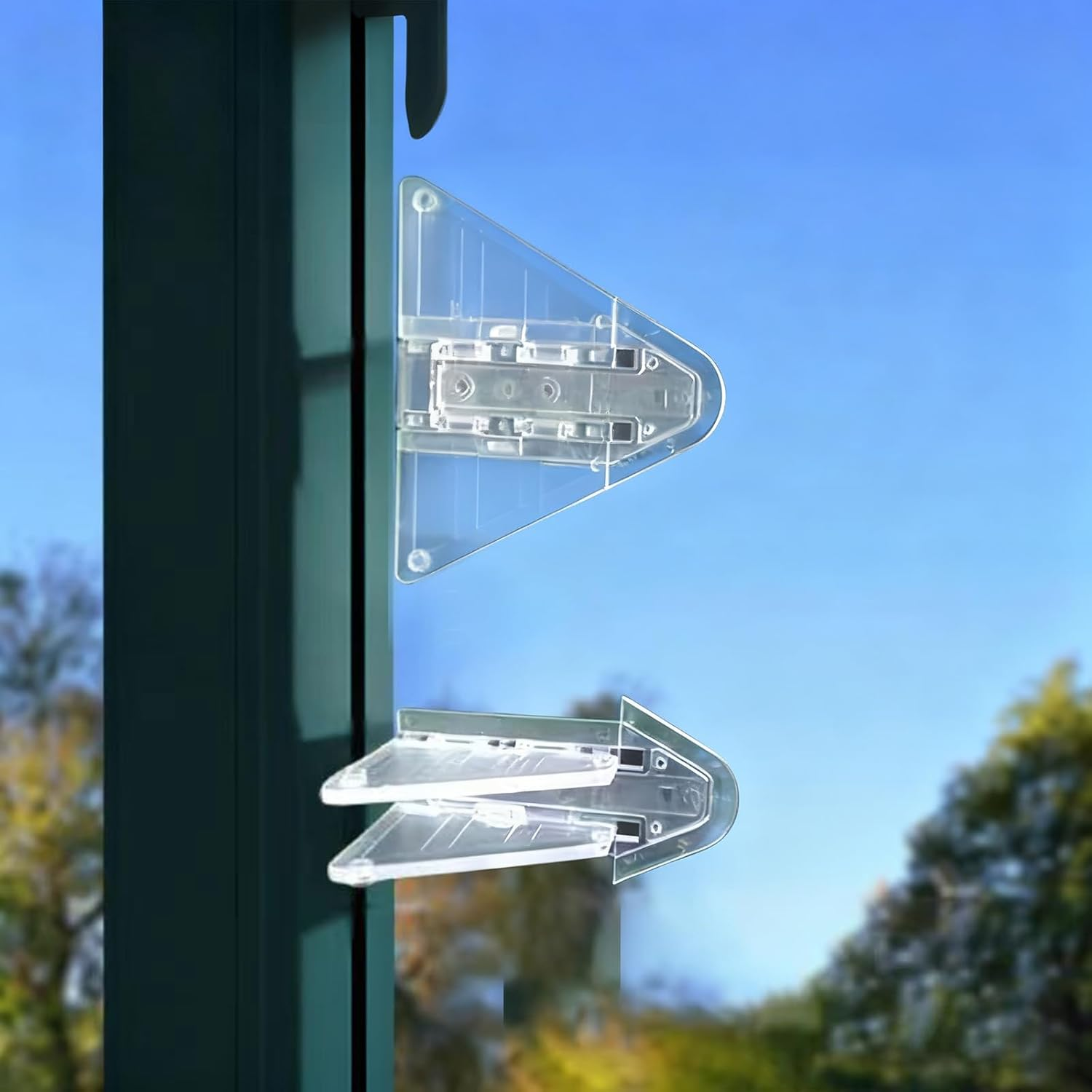 6-Pack Transparent Sliding Door Locks for Baby Safety, Child Proof Locks with High-Strength Adhesive, Safety Latches for Sliding Closet, Shower, Patio Window, and Wardrobe image number 4