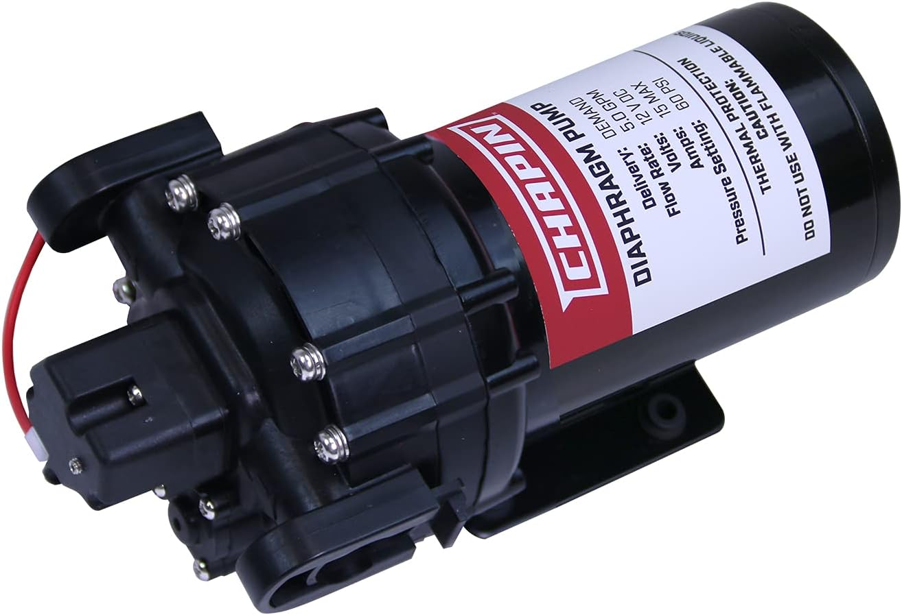 Chapin International 6-9206 12V 1.0 GPM Diaphragm Pump, Black image number 6