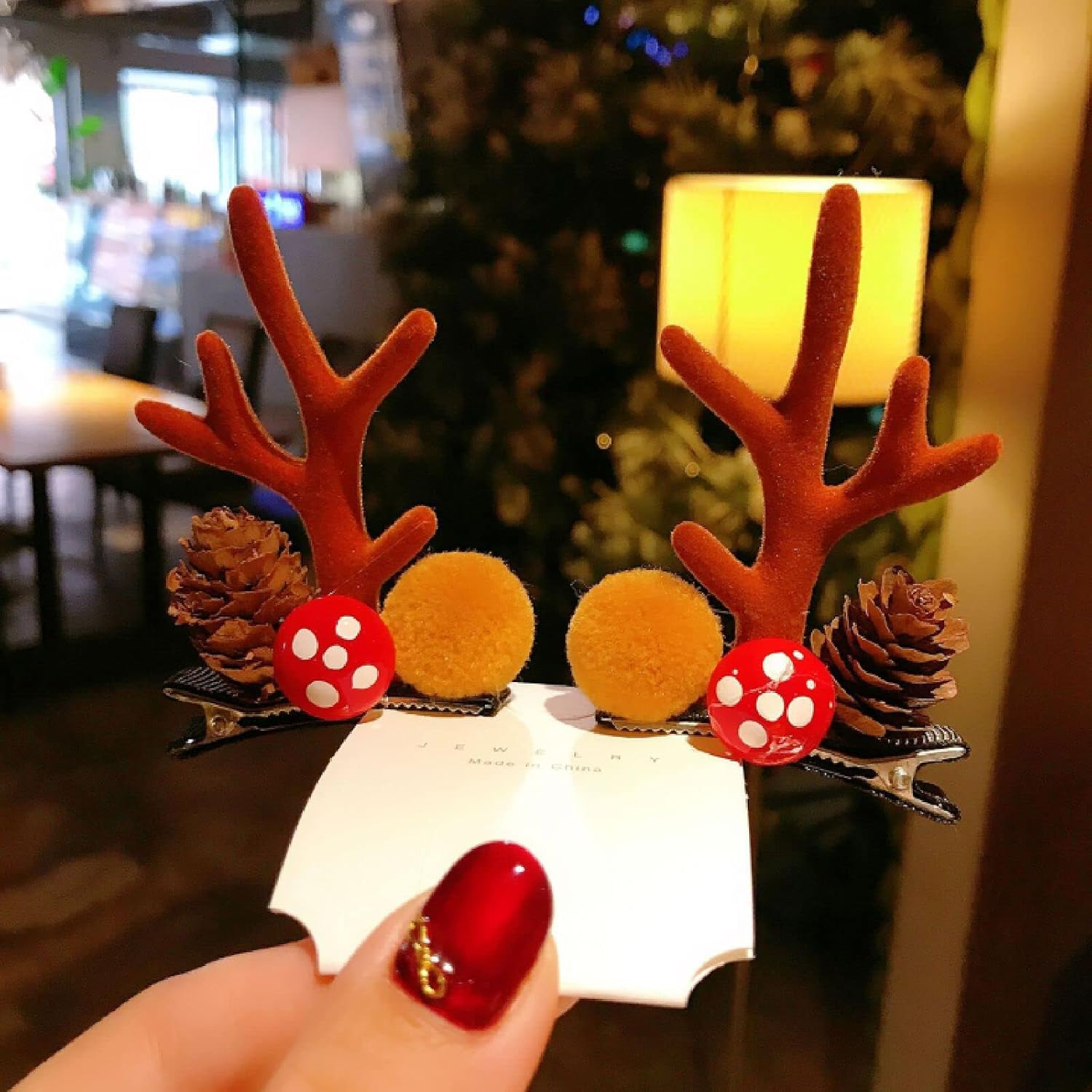 Christmas Hair Clips,Xmas Headbands Gifts,Accesorios Para El Cabello Hairpin New Year Christmas Antlers Children'S Cute Hair Band Photograph Photo Performance Headdress (Color : 714) image number 3