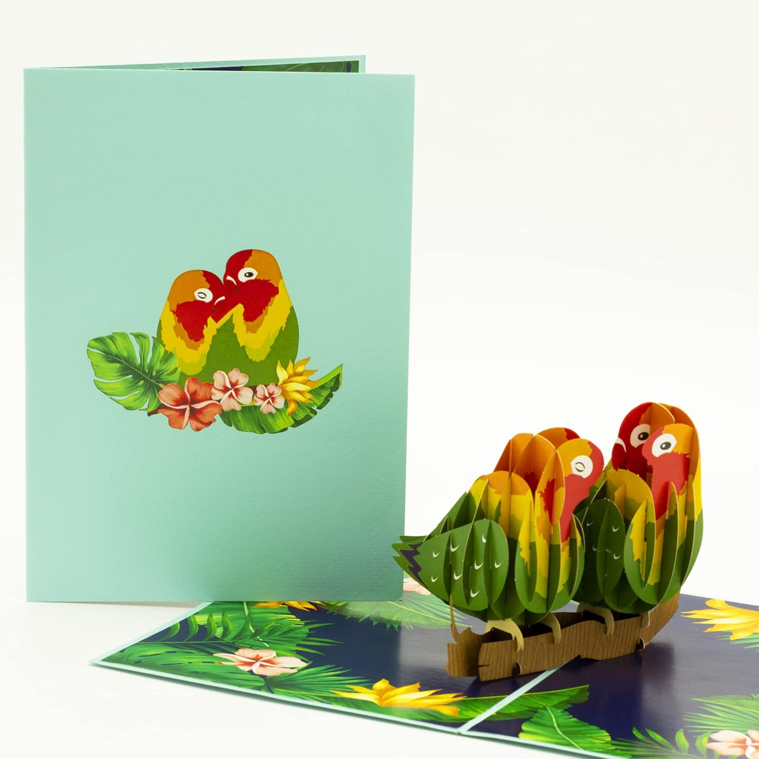 Love Birds 3D Pop up Card, Pop up Cards Australia, Birthday Cards, Handmade Cards for Mother'S Day, Father'S Day, Anniversary, Valentine'S or Any Special Occasions image number 1