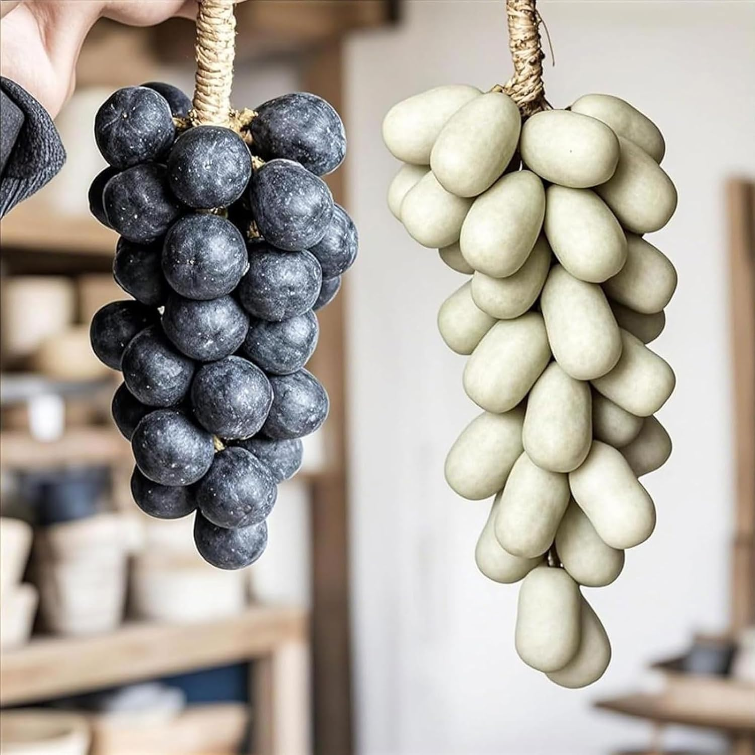 Handmade Grape Cluster Soap on a Rope - Natural Cold Process Bar with Purple Grape Fragrance for Face, Body & Shower, Decorative Bathroom Decor & Gift-Ready Artisan Soap (#5) image number 2