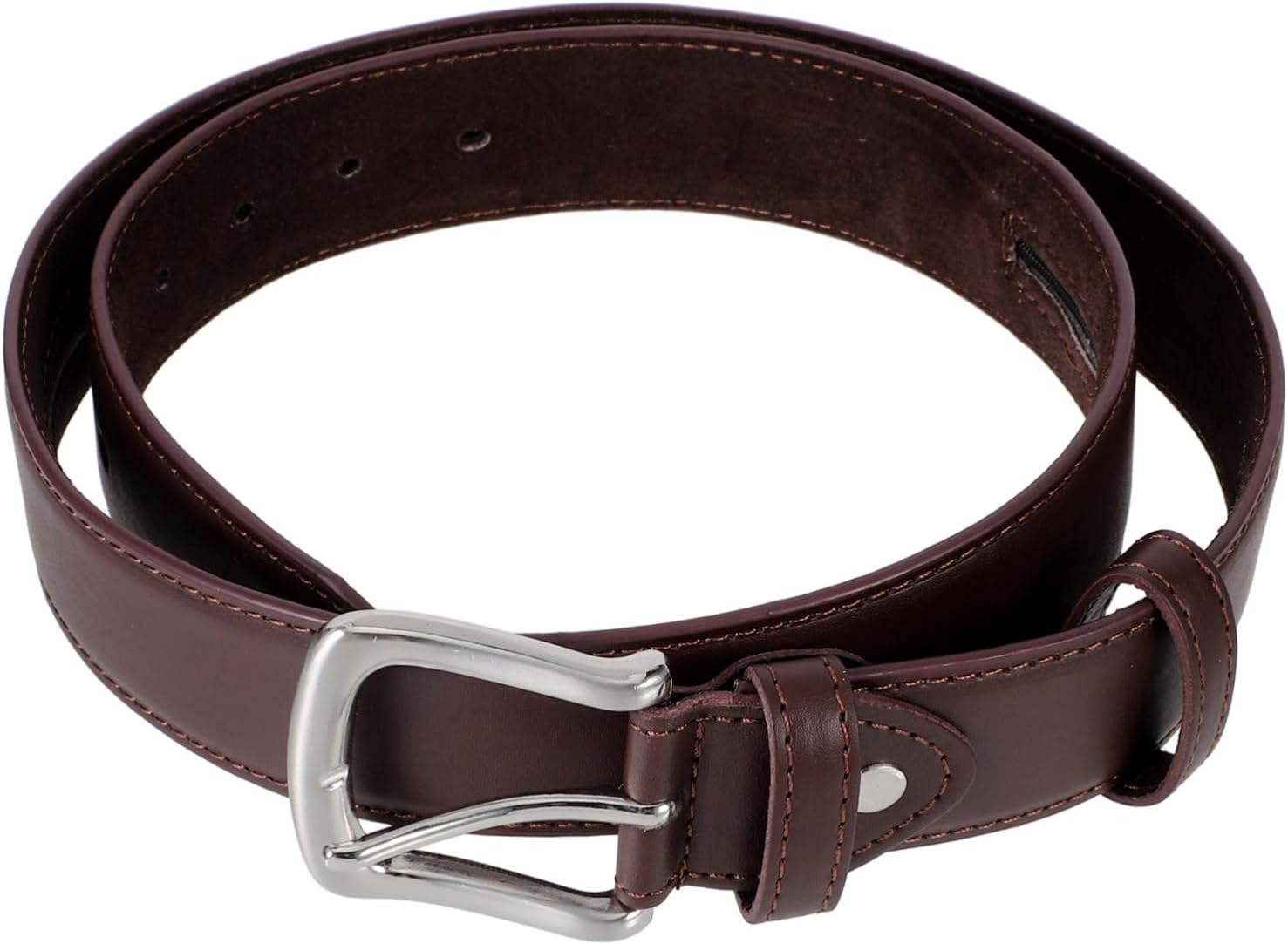 Alasum Hidden Money Pocket Travel Belt for Men Brown Waistband with Unique Zipper Design Discreet Storage for Valuables Cashsafe Theft Wallet for Travel image number 6