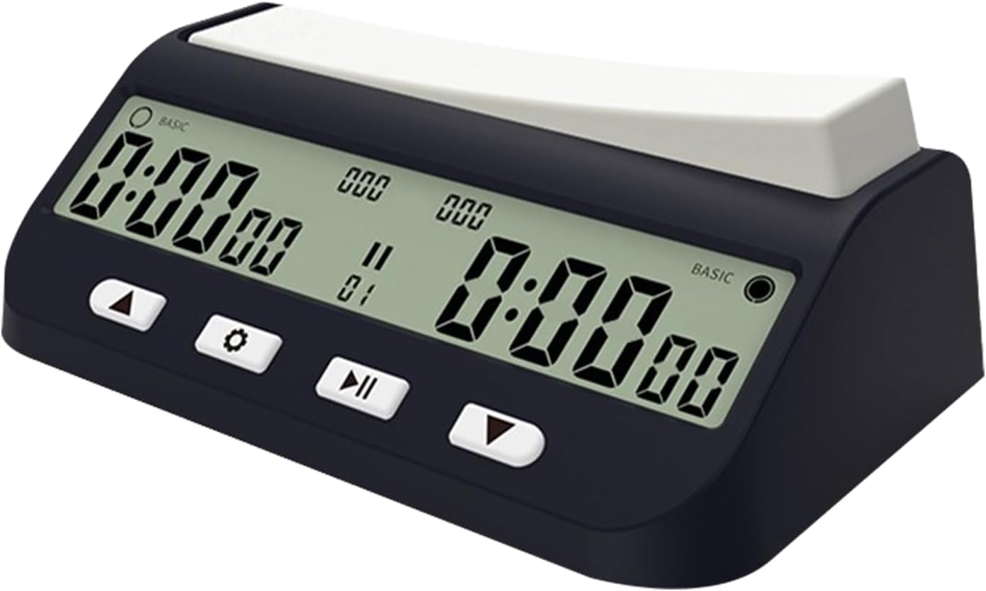 Necomi Digital Chess Timer, Portable Chess Clock Digital Chess Clock for 2-Player Game with Basic Bonus Delay Byo-Yomi & Positive Time Features 5-In-1, New Upgraded to Show Priority of Moves image number 4