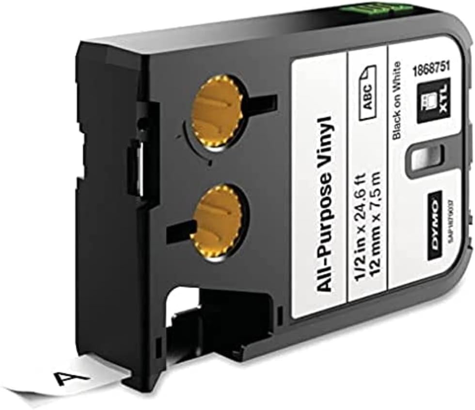 Dymo XTL All-Purpose Vinyl 1/2" (12 Mm) - Black on White image number 3