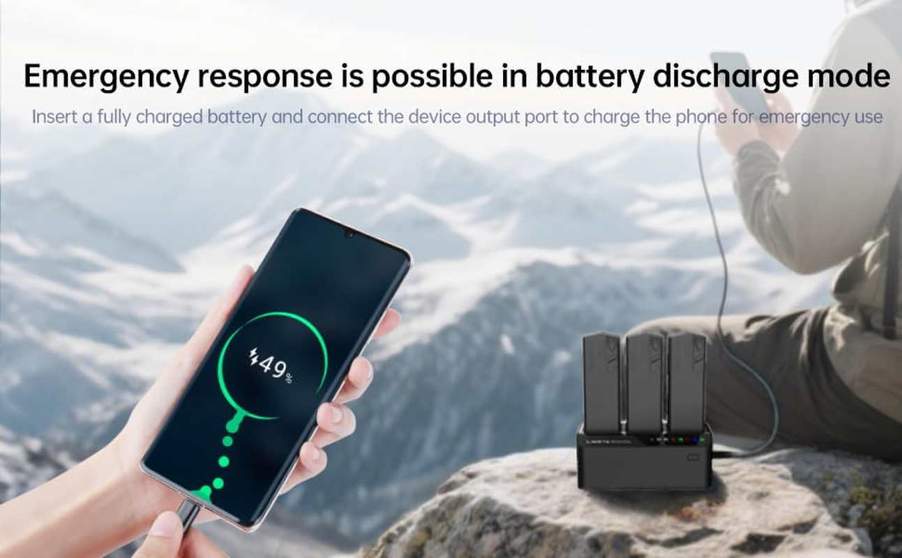 LIMETA Mavic 3 Pro Charging Hub 200W Fast Charger for DJI Drone Mavic 3/Classic/Cine/Rc Battery Triple Bidirectional Fan-Cooled Charging Station ​For DJI Accessories image number 3