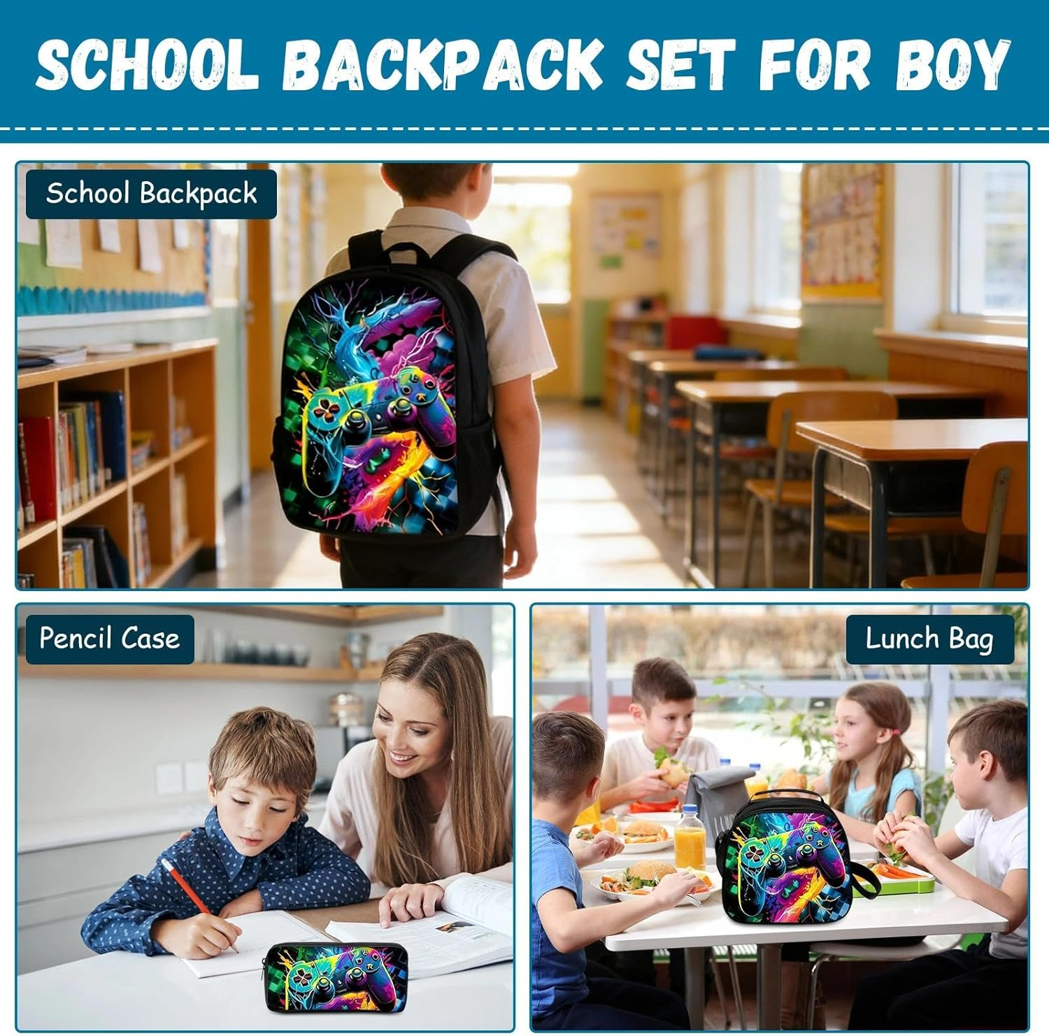 Fakcrkun FUUNY Gaming Backpack Set image number 1