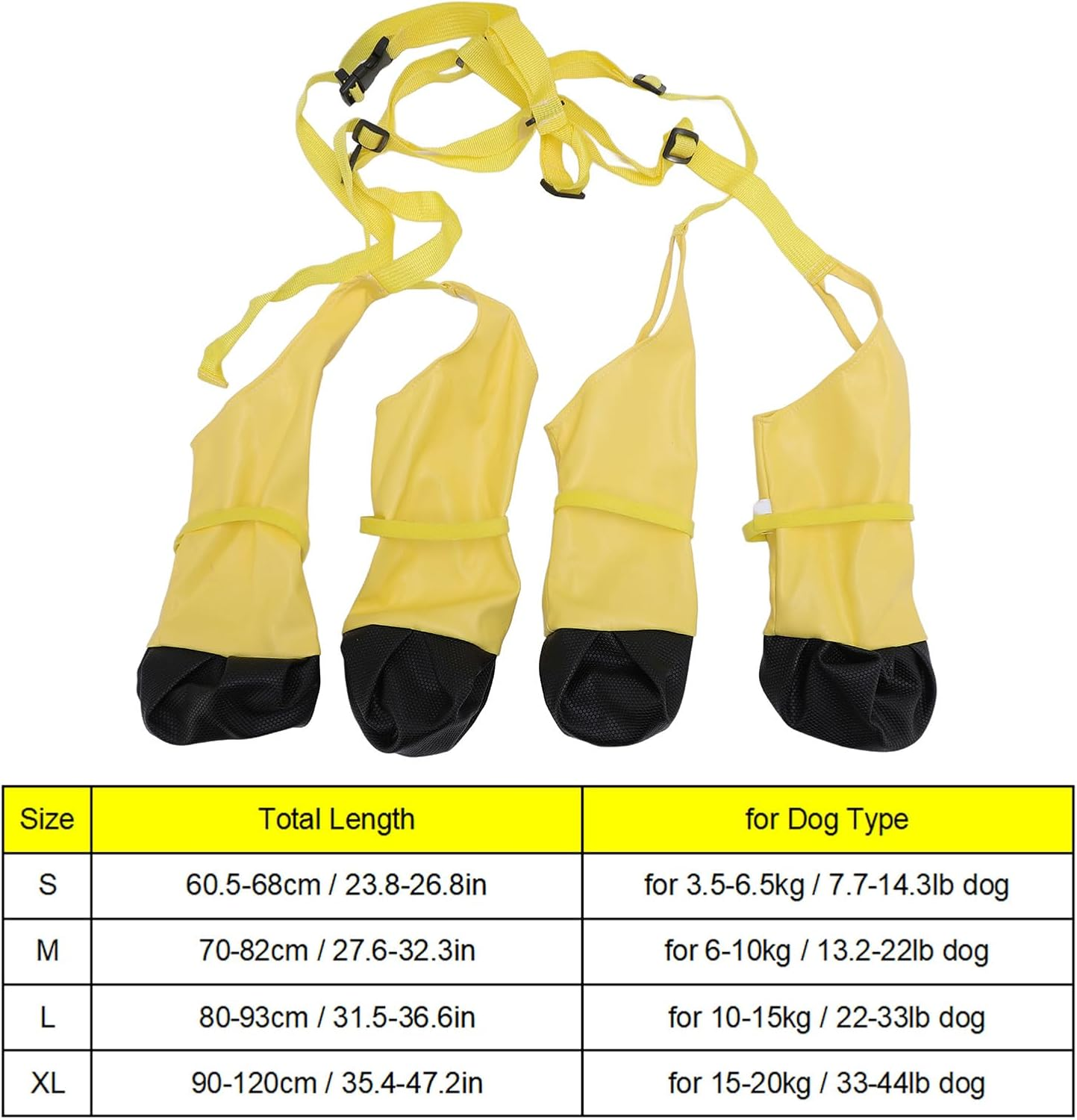 Dog Suspender Booties, Abrasion Proof Dog Paws Boot Leggings anti Slip Snow Water Proof, Adjustable Suspender Boots for Dogs Winter Snow Rain Hiking Paws Protector (XL) image number 2