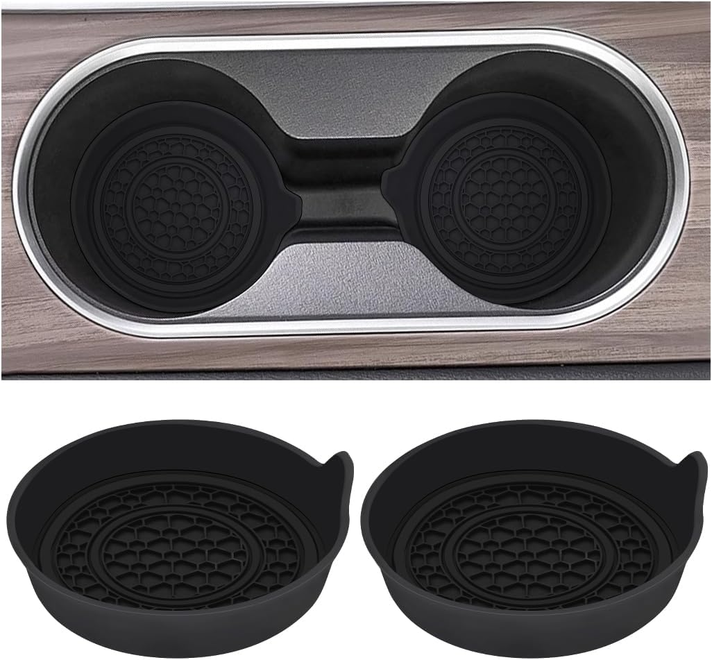 Mandark Car Cup Holder Coaster, 2.75 Inch Non-Slip Vehicle Cup Holder Insert Mats, Dustproof Automotive Interior Console Cup Insulated Pads Accessories, Universal for SUV, Sedan, Truck (Blue)
