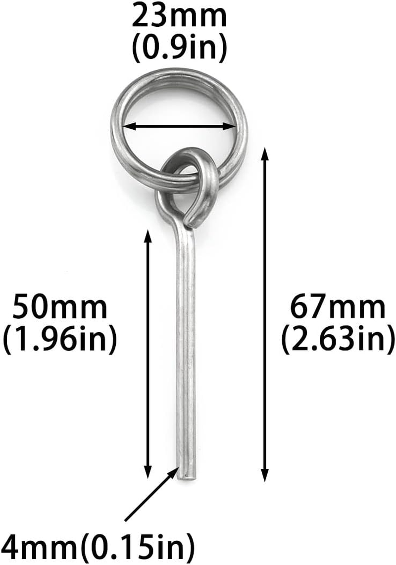 4Pcs Tent Pin & Ring Replacement Stainless Steel Tent Pole Connectors for Outdoor Camping Hiking Travel