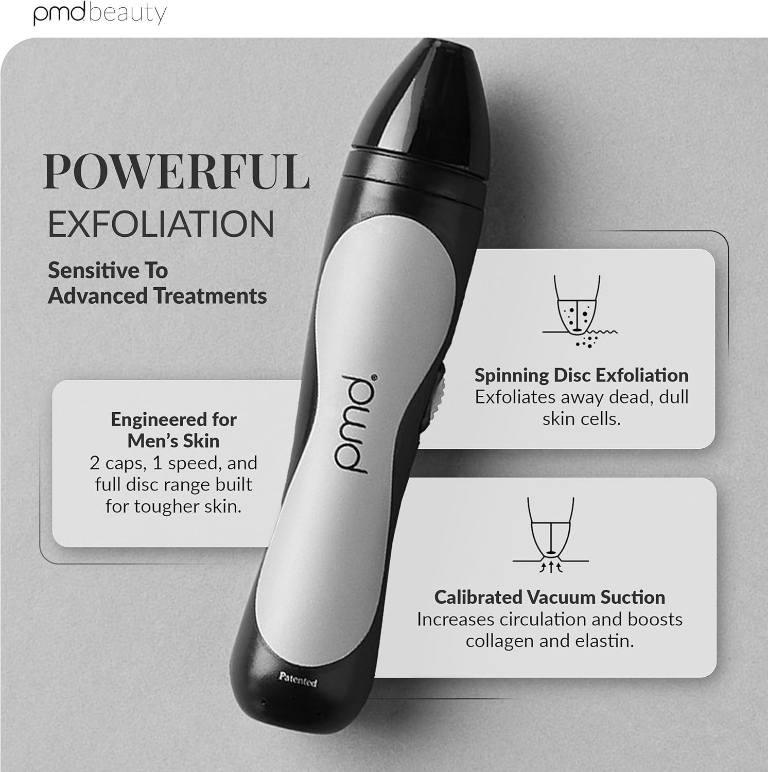 PMD Personal Microderm Man - At-Home Microdermabrasion Machine with Kit for Face & Body - Exfoliating Crystals and Vacuum Suction for Bold and Striking Skin image number 1