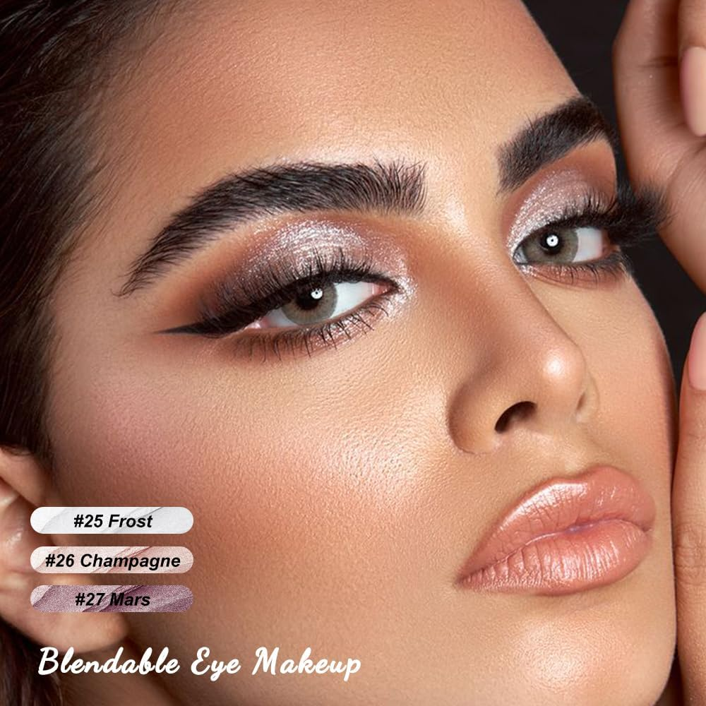 FOCALLURE (3 Pcs) 2 in 1 Eyeshadow and Eyeliner Pen, Waterproof Eye Shadow Pencil, Hypoallergenic Eyeshadow, Highlighter Eye Liner, Multi-Dimensional Eyes Look, FA38-11116-123 image number 2