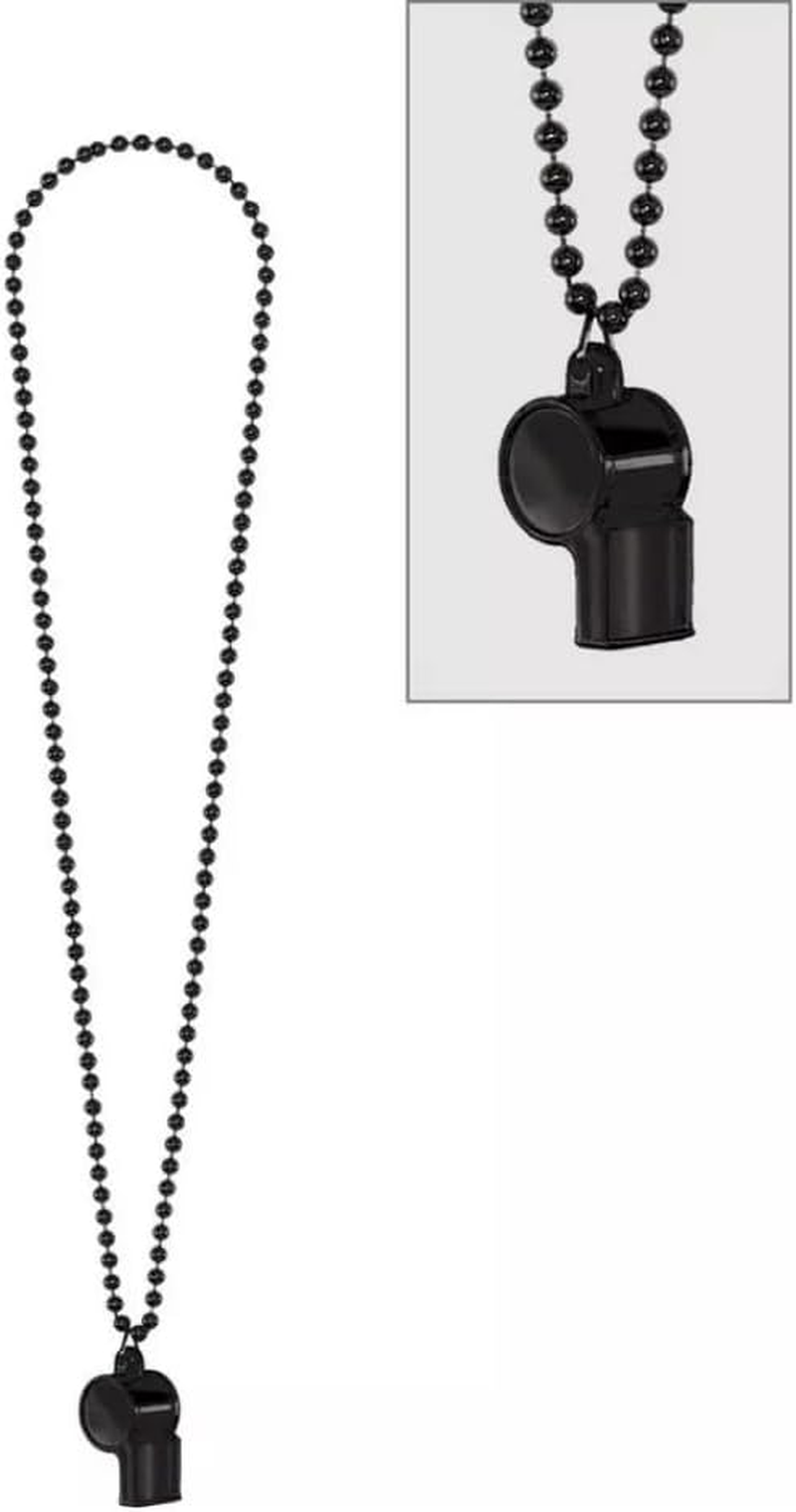 Amscan Whistle on Chain Necklace, Black image number 4