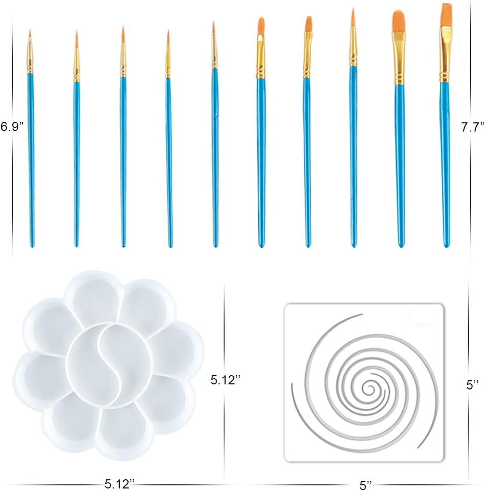53PCS Mandala Dotting Tools Set for Painting Rocks,Mandella Art and Drafting Art Supplies image number 1