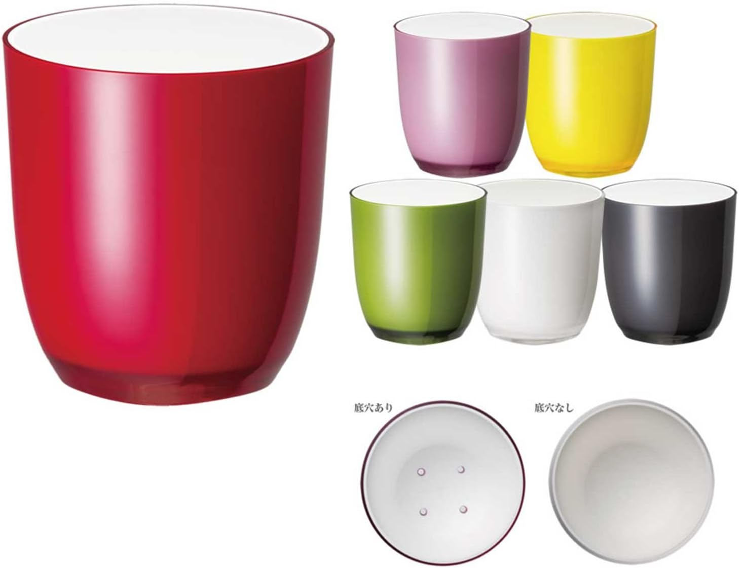 Yamato Plastic PON Pot, No. C-3, Yellow, No Bottom Hole image number 4