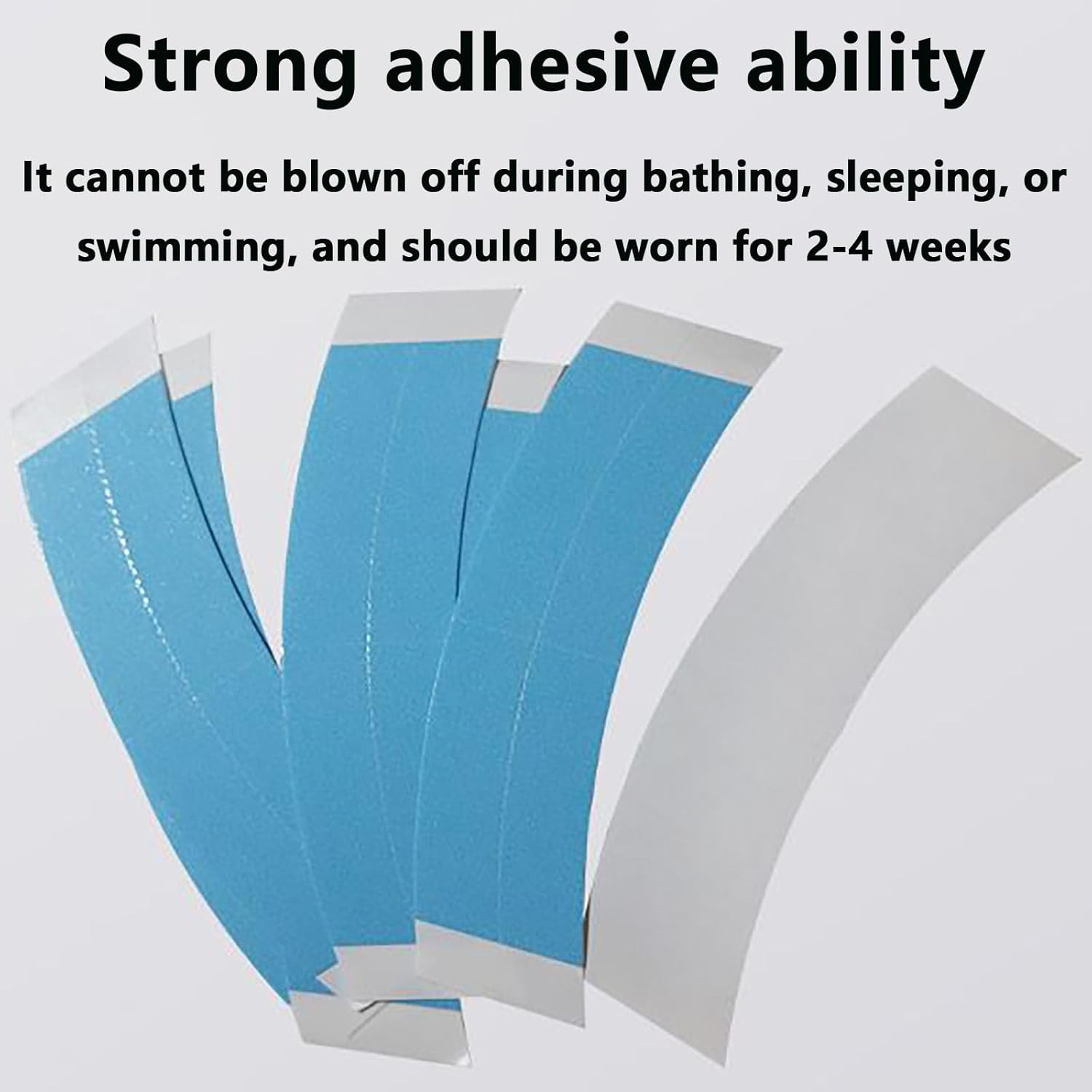SYGELER Professional Wig Adhesive Tape 36Pcs - Medical Grade Double-Sided Lace Tape with Ultra Hold (72Hrs), Waterproof & Sweat-Proof for Wigs/Hair Extensions, Sensitive Skin Safe (Translucent Blue) image number 6