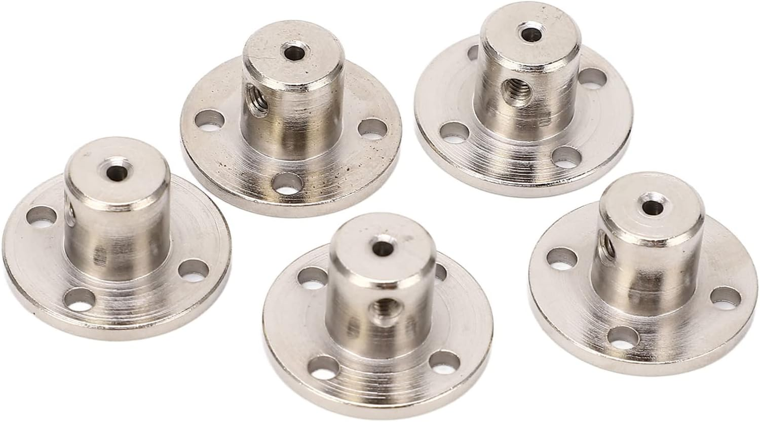 5 Pack 2Mm Flange Coupling Connector, Rigid Guide Steel Model Coupler Accessory, Shaft Axis Fittings for DIY RC Model Motors, Hardware, High Hardness Coupling Connector, Silver image number 6