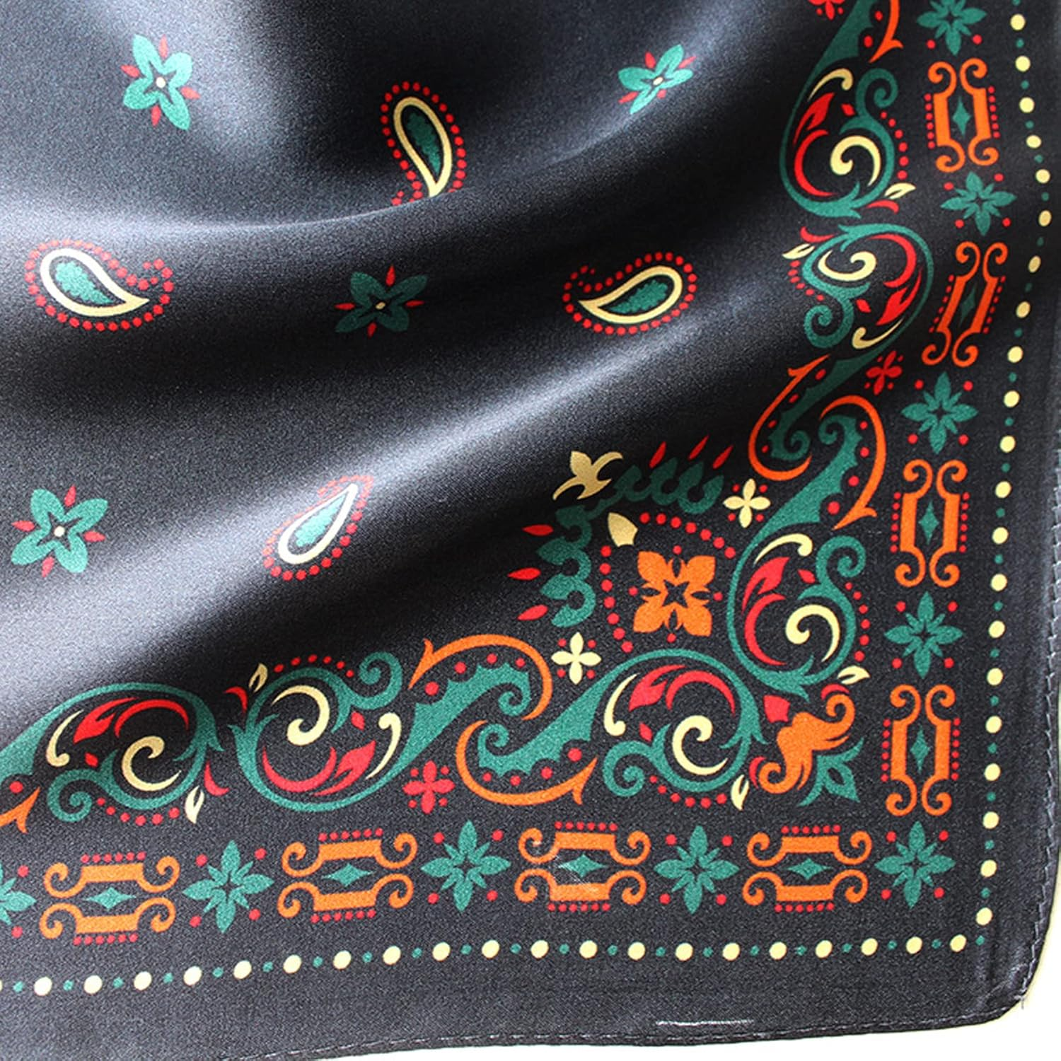 100% Real Mulberry Silk Square Scarf,Lightweight Neckerchief Head Scarf Scarves Bandanas Hair Scarf Neck Scarf for Women/Men - 5301_03 image number 4