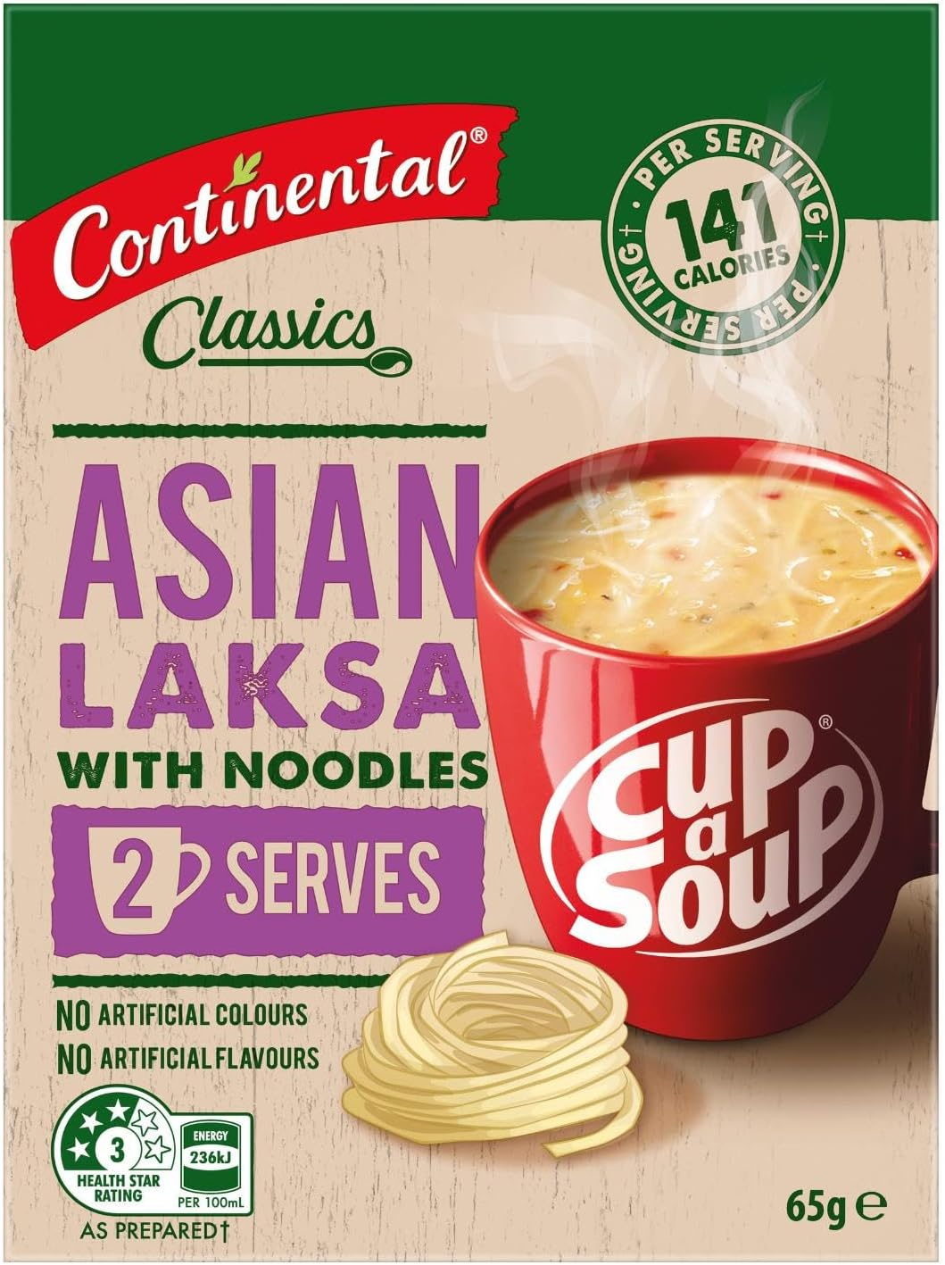 CONTINENTAL Cup-A-Soup | Asian Laksa, 2 Pack, 65G image number 6