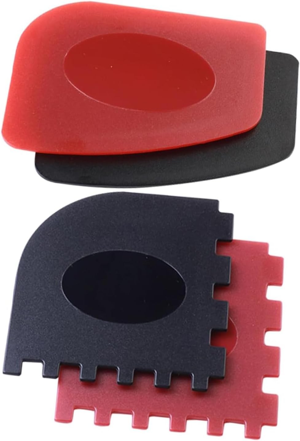 Ksngtixe 4Pcs Grill Scraper for Cast Iron & Non-Stick Pans, Heavy Duty BBQ Griddle Cleaner Tool with Ergonomic Slip Grip - Durable Kitchen Scraper for Easy Cleaning