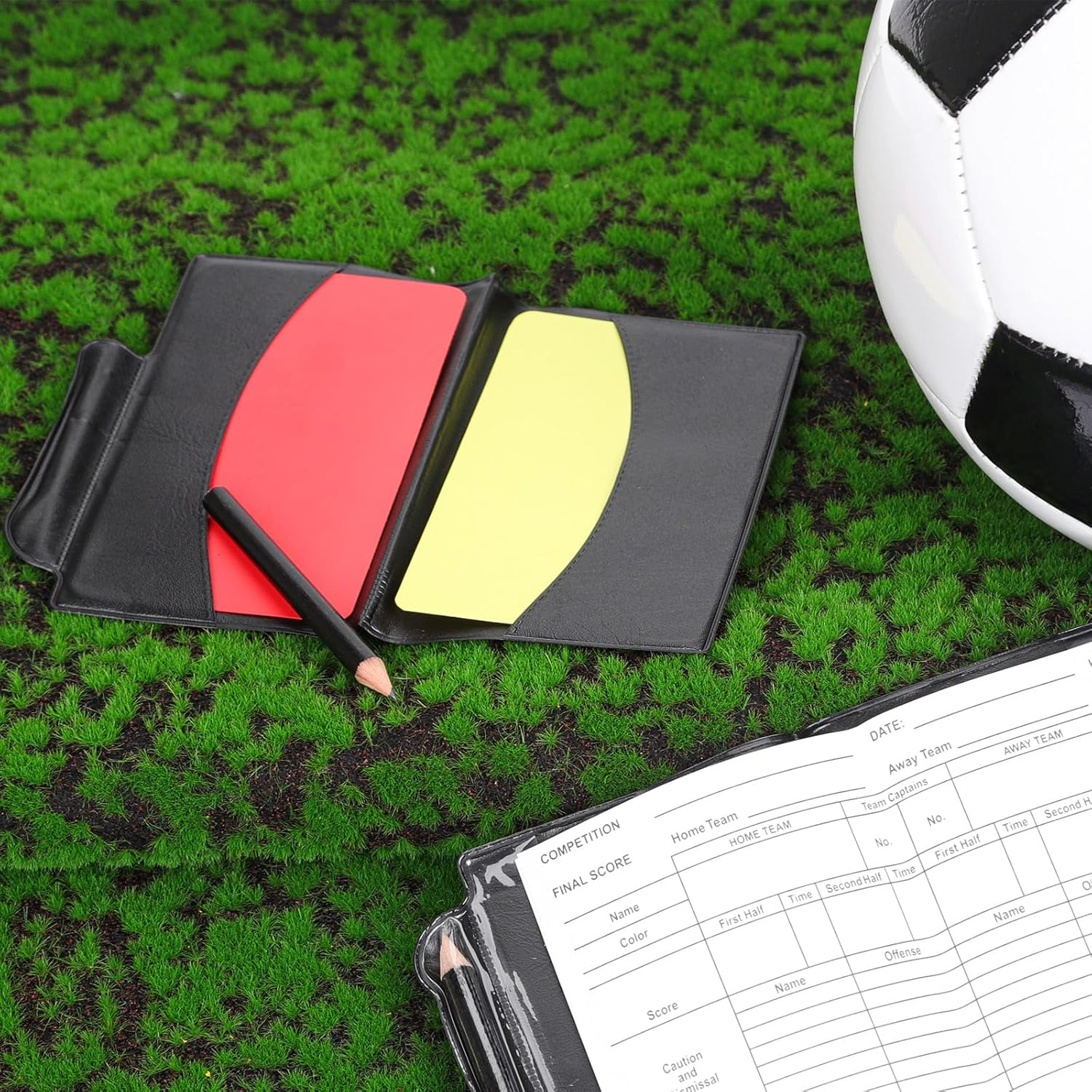 6 Referee Cards Set, 12Pcs Referee Penalty Cards with 6Pcs Card Holder Soccer Referee Red and Yellow Warning Card Referee Cards Referee Accessories for Volleyball Football Soccer Sports Game image number 6