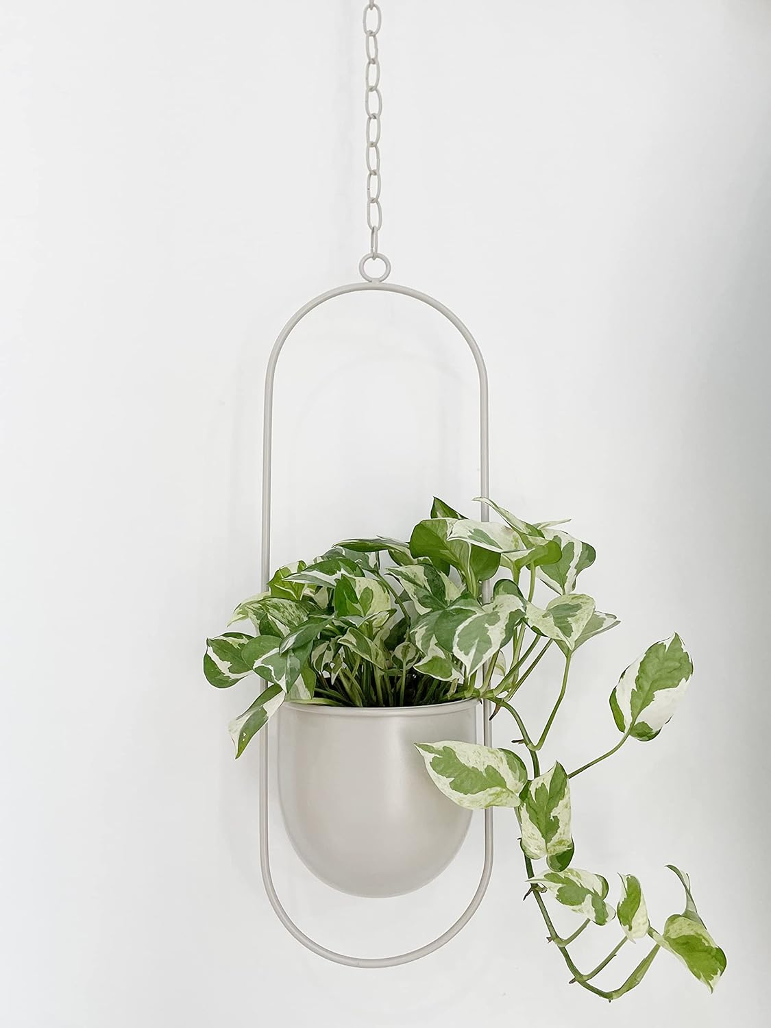 Boho Gold Metal Plant Hanger,Metal Wall and Ceiling Hanging Planter, Modern Planter, Mid Century Flower Pot Plant Holder, Minimalist Planter for Indoor Outdoor Home Decor