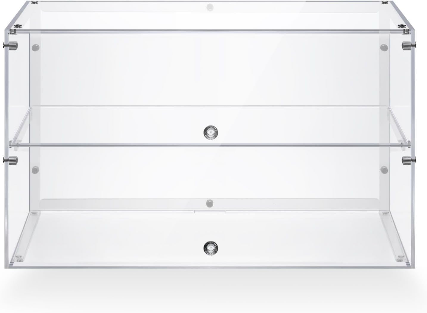 2 Tier Acrylic Cupcake Display Storage Cake Bakery Case Cabinet Muffin Donut Pastry Model Showcase Countertop Flip-Up Door image number 1