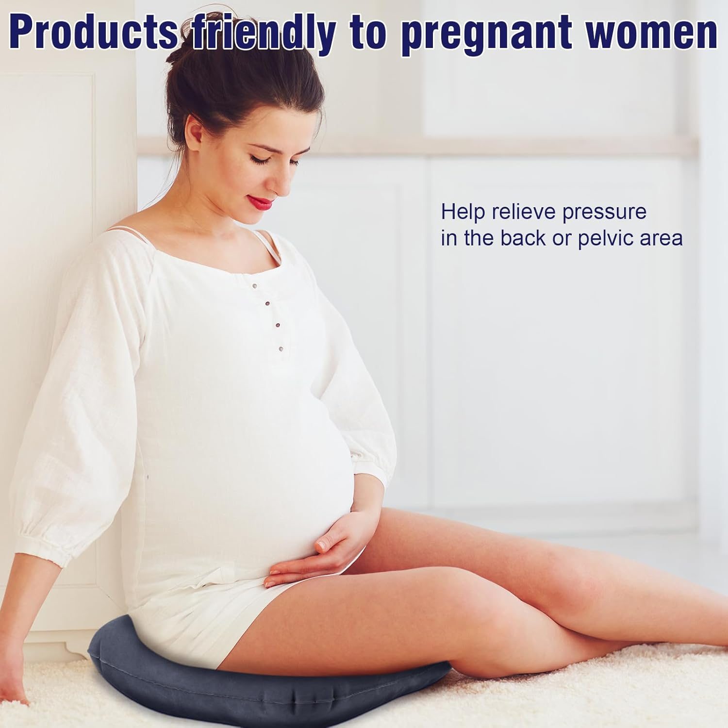 Tinideya 4 Pcs Donut Cushion Inflatable Donut Pillow Inflatable Portable anti Bedsore Seat Pillow Donut Pillow Cushion with 2 Air Pump for after Tailbone Hemorrhoids Pregnancy Surgery image number 6