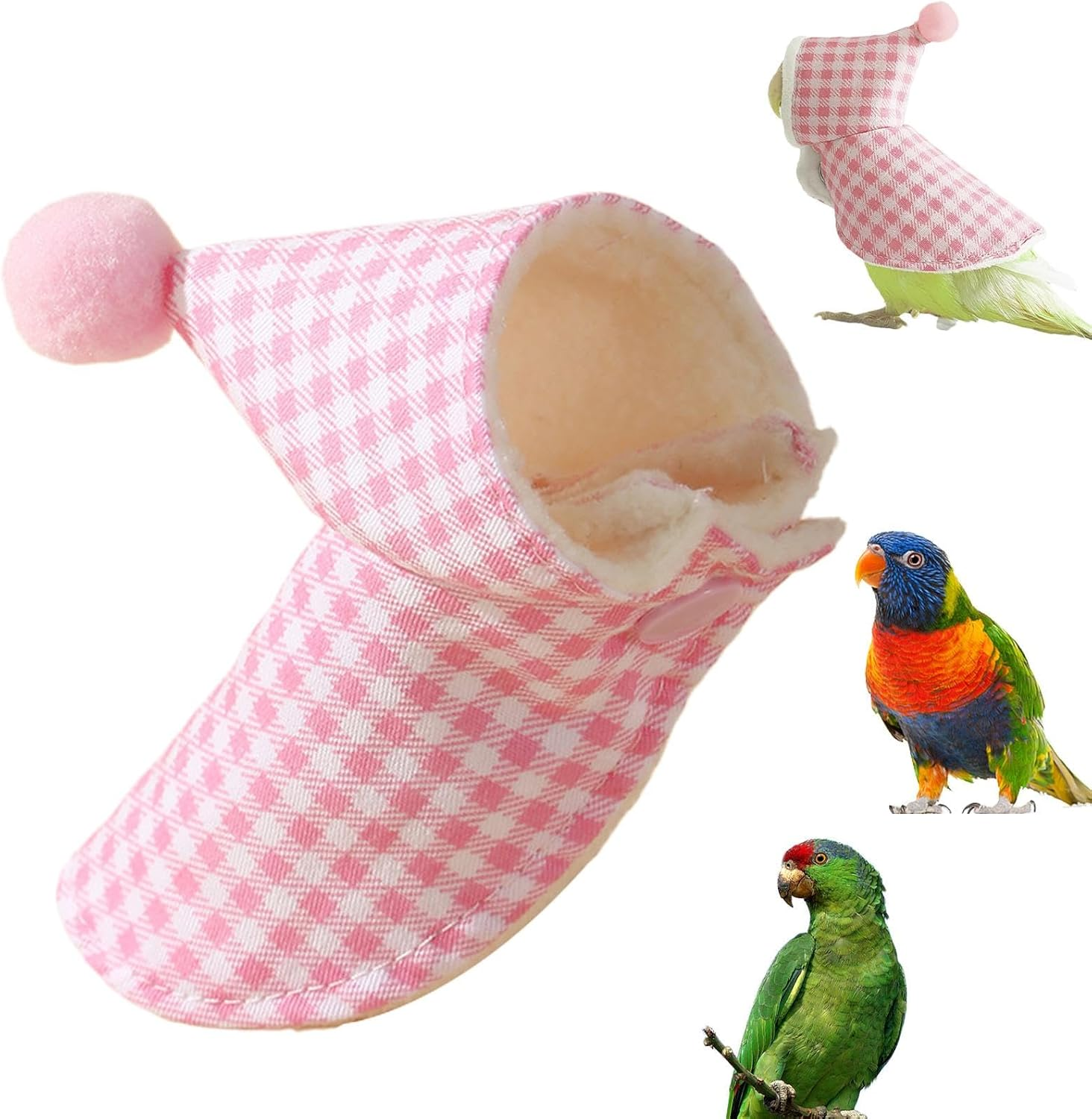 Bird Clothes for Parrots, Bird Coat, Parrot Clothes for Outdoor Winter, Reusable Cosplay Photo Prop, Bird Clothing, Washable Small Animal Clothing for Budgies, Nymphs image number 4