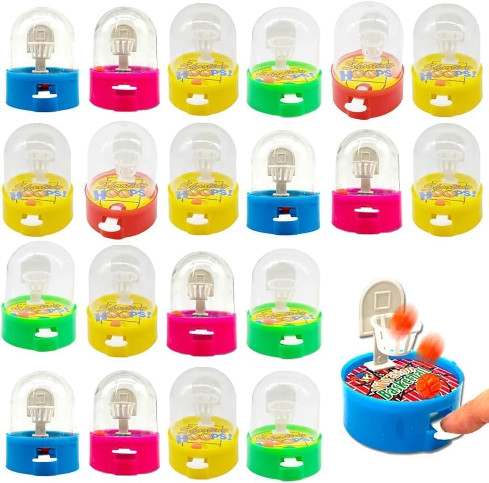 Basketball Mini, 20 Pieces Mini Flipper Desktop Basketball Game Finger Basketball, Mini Basketball Finger Shooting Toy for Children and Adults, Birthday Party Bag (Random Colour) image number 2