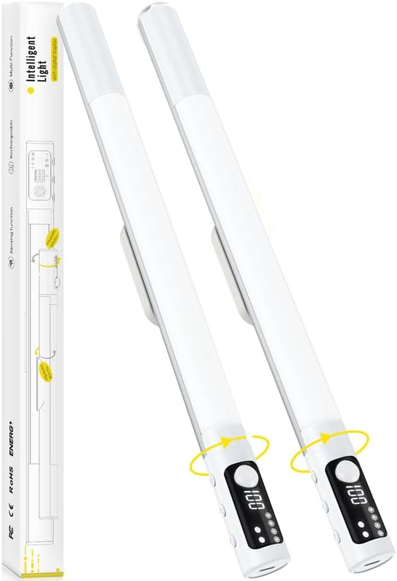 Flohsen under Cabinet Lighting, Motion Sensor Closet Lights, Wireless USB Rechargeable Led Light Bars, Sensor Night Lights for Drawers, Wardrobe, Stair (2) image number 1