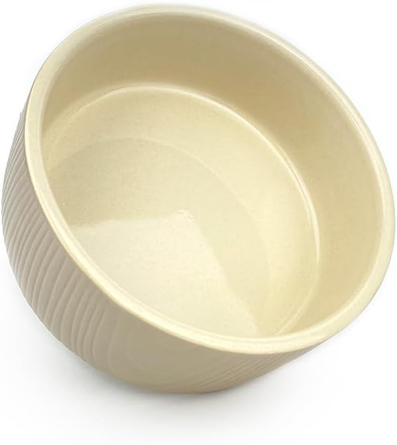 Barkley & Bella Dog Bowl Ceramic Ripple Stone, Brown - Dog Bowl, Handcrafted, Durable, Heavyweight Stability, Dishwasher-Safe image number 1