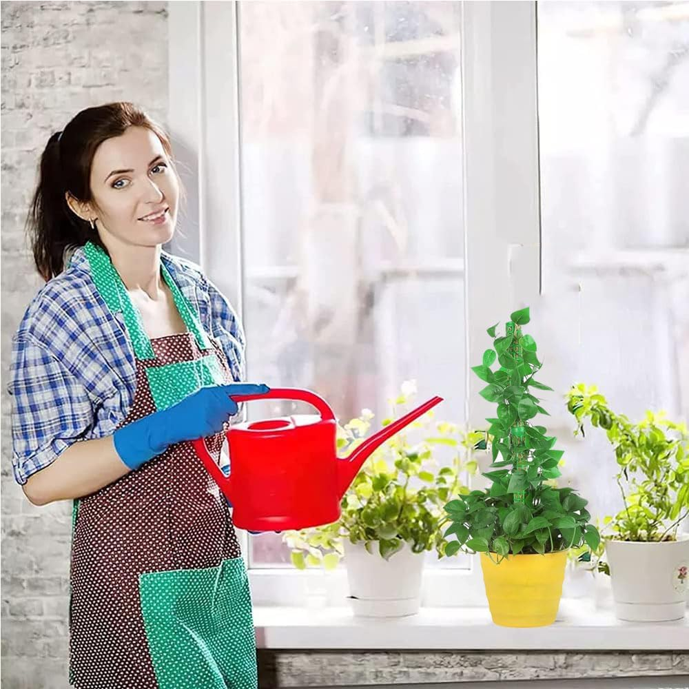 4Pcs Moss Pole for Plants Monstera, Stackable Green Mesh Moss Pole Plastic Plants Extendable Moss Sticks, Totem Pole for Plant Stakes and Supports Potted Plants Indoor Climbing Plants (Green) image number 4