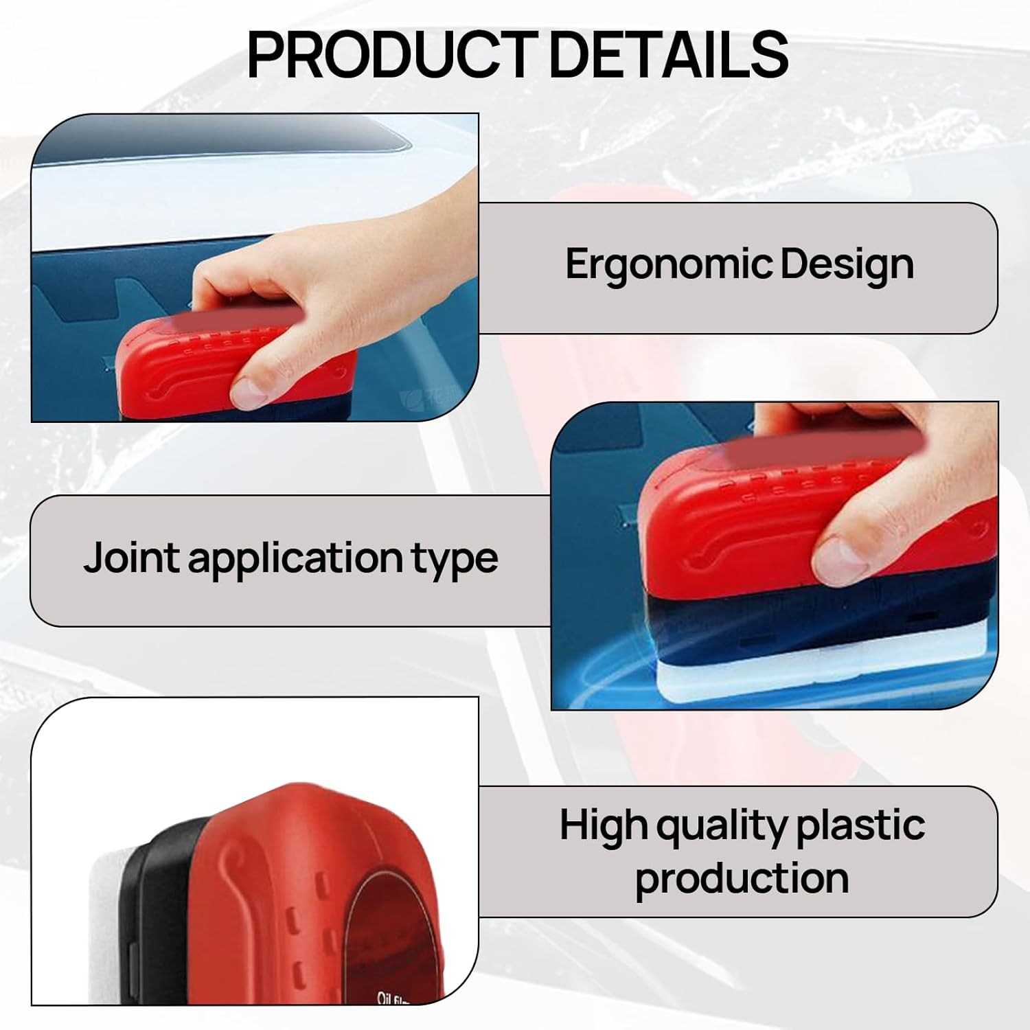 Car Window Cleaner, 2Pcs Car Glass Cleaner, Oil Film Cleaning Brush, Windscreen Cleaner, Glass Oil Film Remover, Car Glass Oil Film Cleaner Removes Dirt, Water Stains, Easily Restore Glass Clarity image number 5