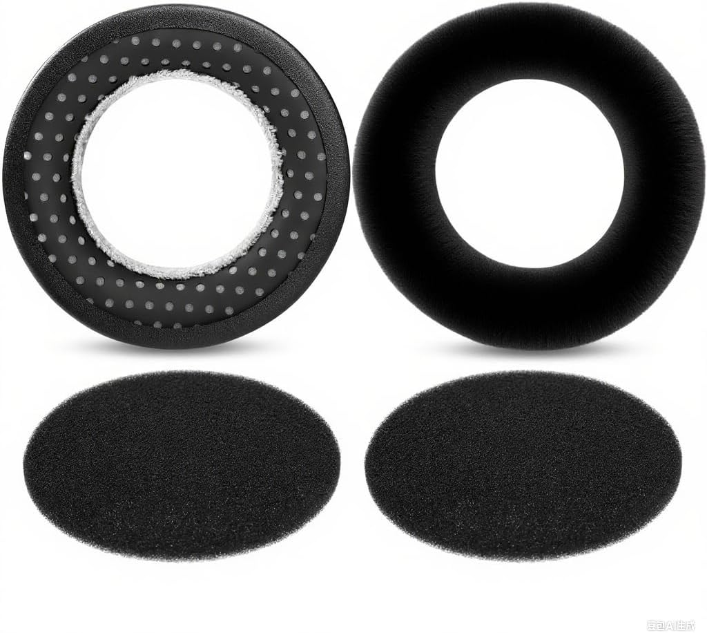 DT770 PRO Replacement Ear Pads Compatible with Beyerdynamic MMX300 DT770, DT880, DT990, DT 880 PRO, DT 990 Pro,Custom One Pro Headphones Headband Ear Cushions -Black image number 4
