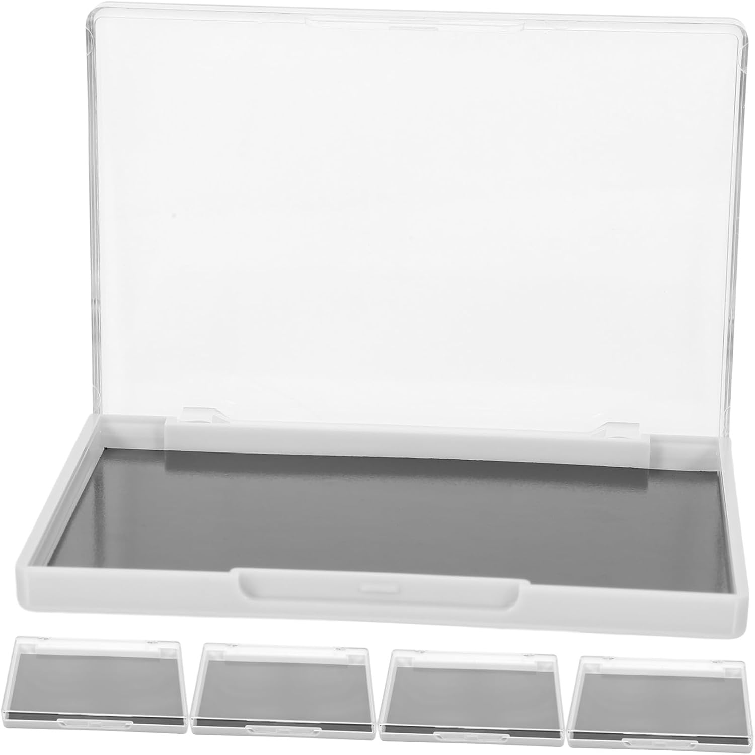 5Pcs Magnetic Empty Eyeshadow Pallets Set, Lid Magnetic Makeup Trays for Blush Highlight Contour Storage, Refillable Cosmetic Organizer for Professional and Travel Use image number 3